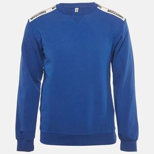 Moschino Underwear Blue Logo Patch Cotton Sweatshirt Xs